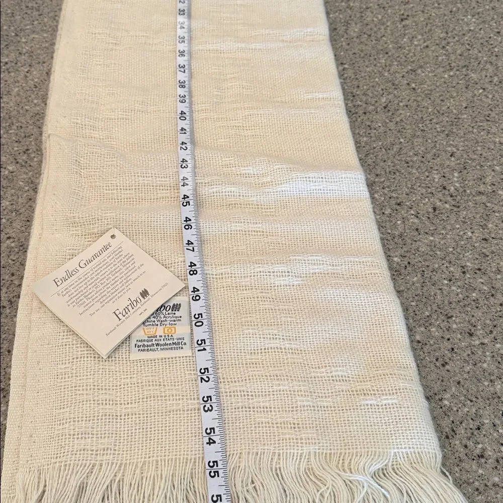 FARIBO Vintage 80s/90s Wool Blend Afghan Throw Blanket *NEW*